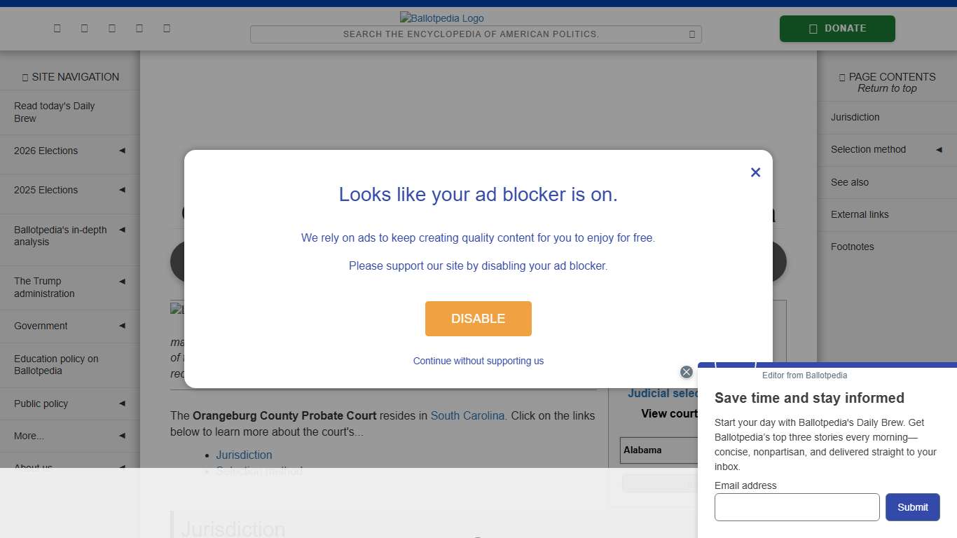 Orangeburg County Probate Court, South Carolina - Ballotpedia