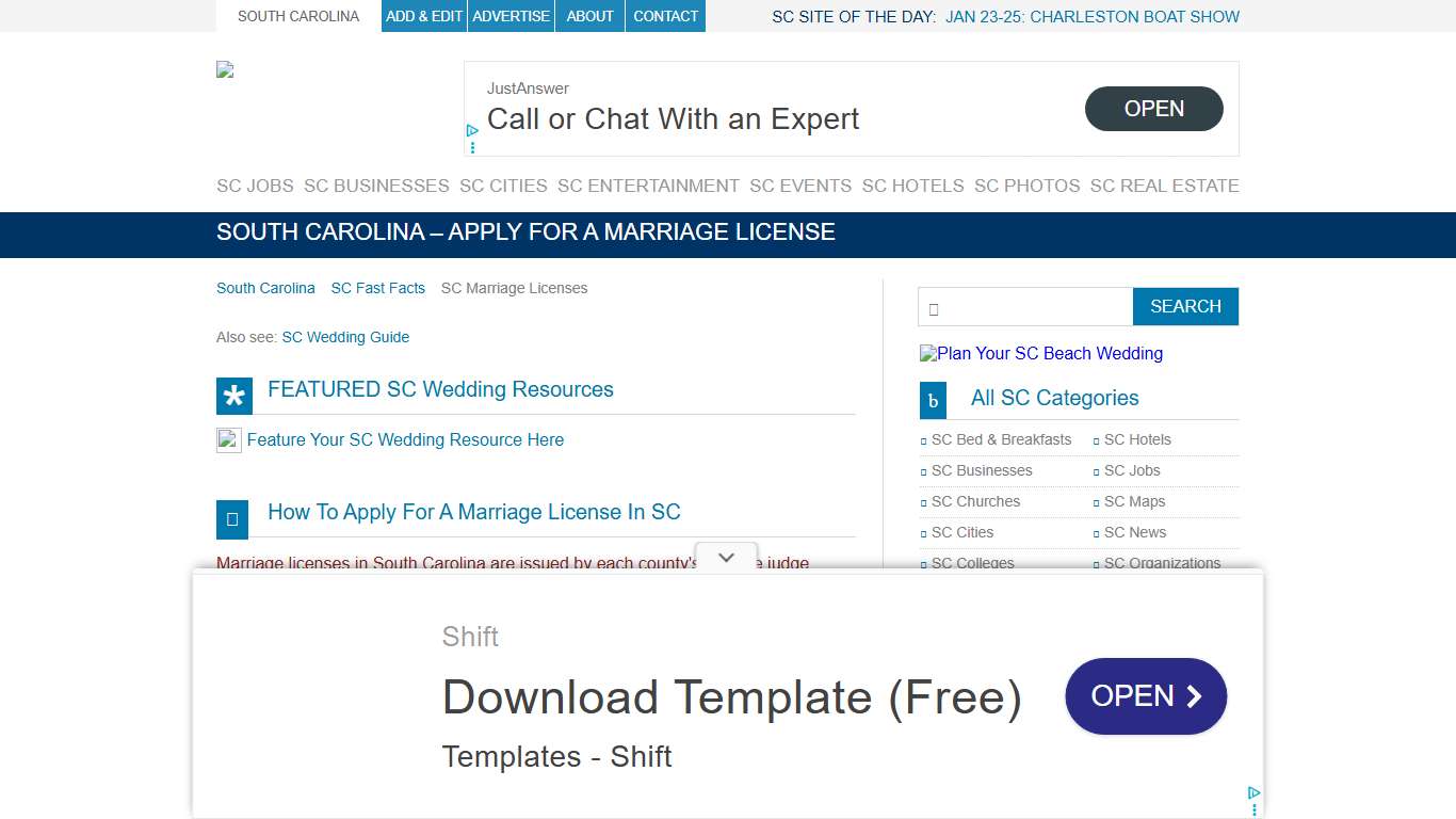 South Carolina - How to Apply for a Marriage License